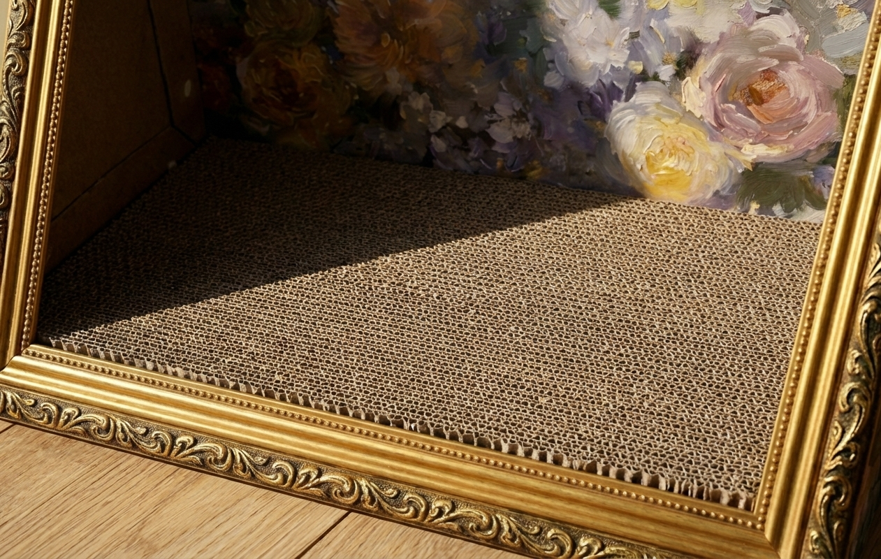 Épuré - Kratzbett mit Gemälde & Holzrahmen