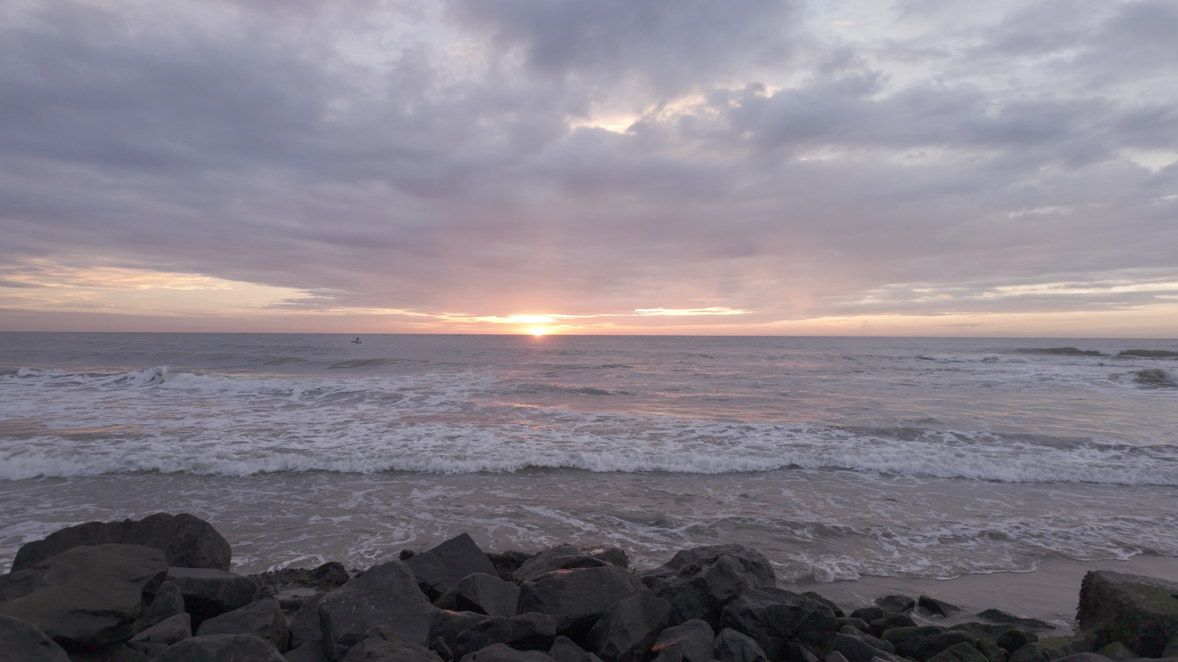 Sunrise Wave Stock Footage Slow Motion Ungraded