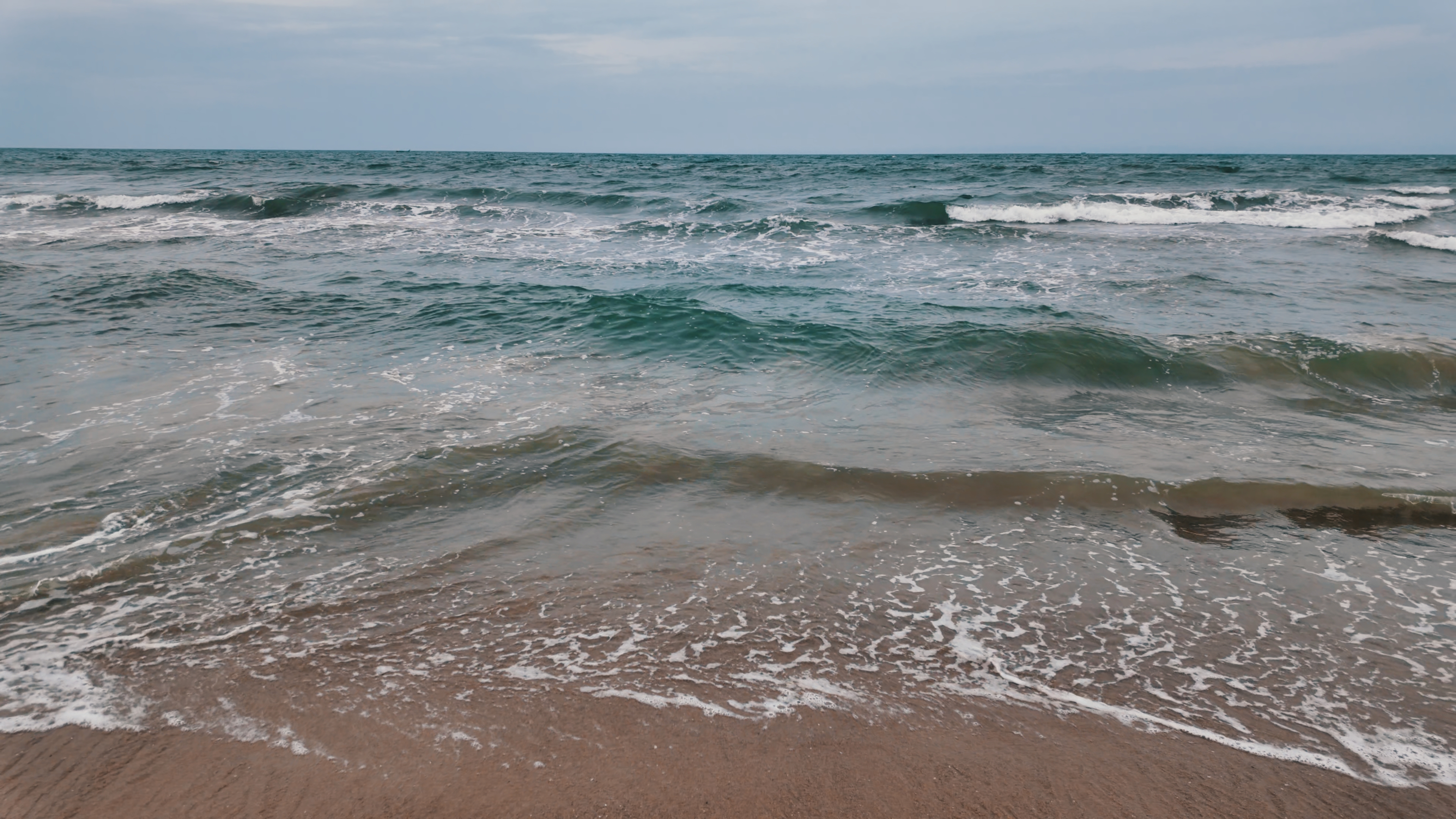 Beach Waves Slow Motion Stock Footage 4K