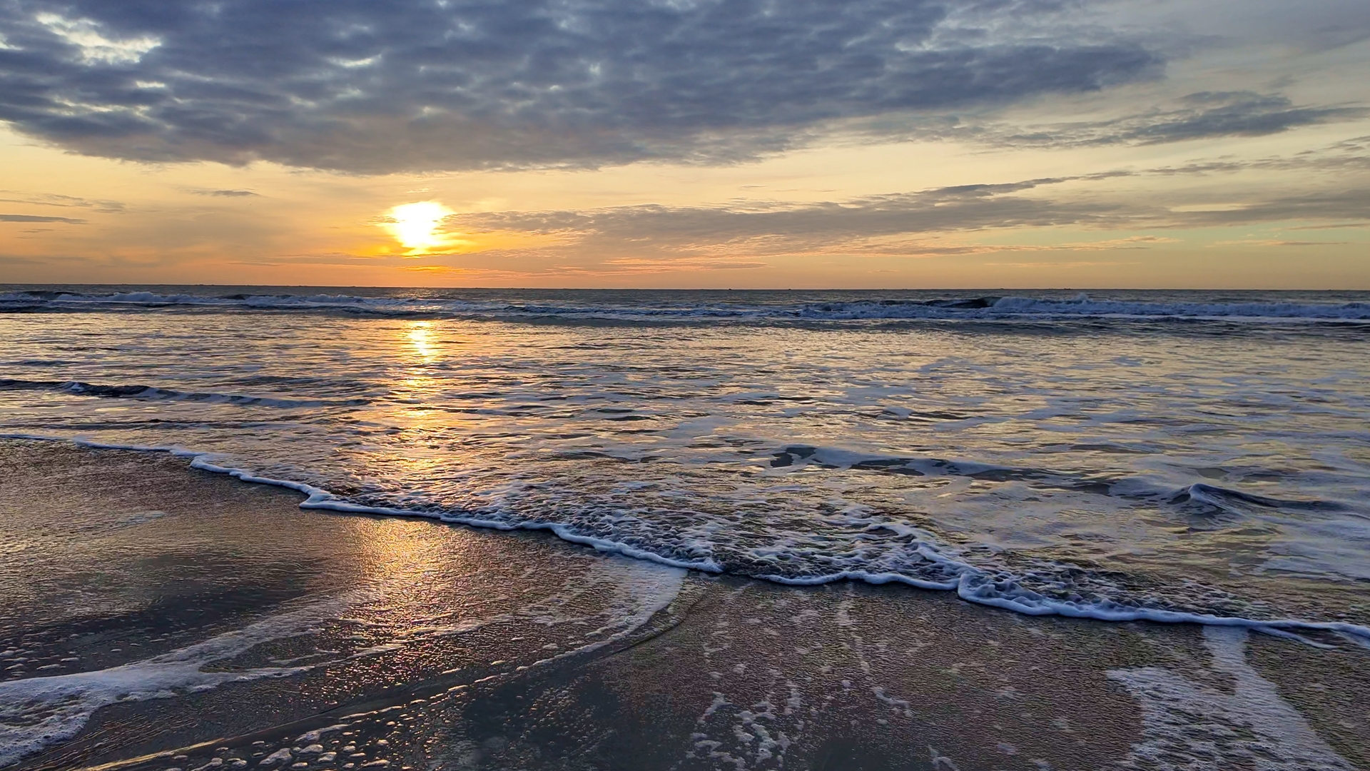 Royalty-Free Sunrise Waves Stock Video | Calm Beach HD Footage for Download