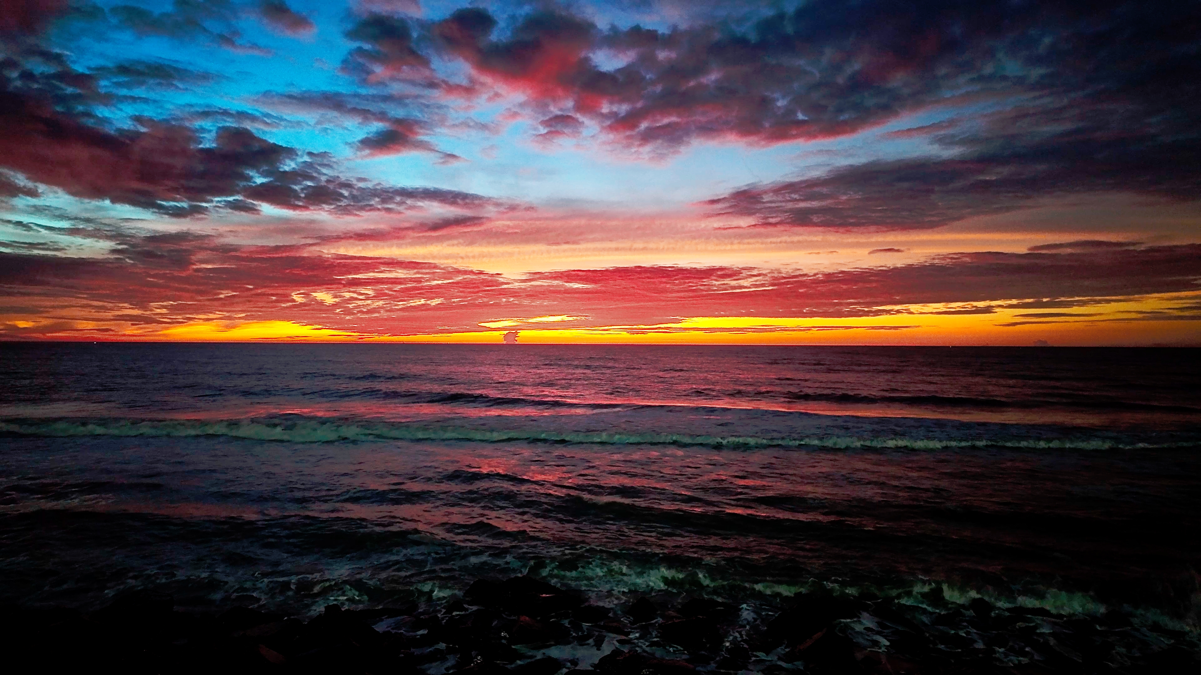 Sunrise wave video early morning | Sunrise wave footage