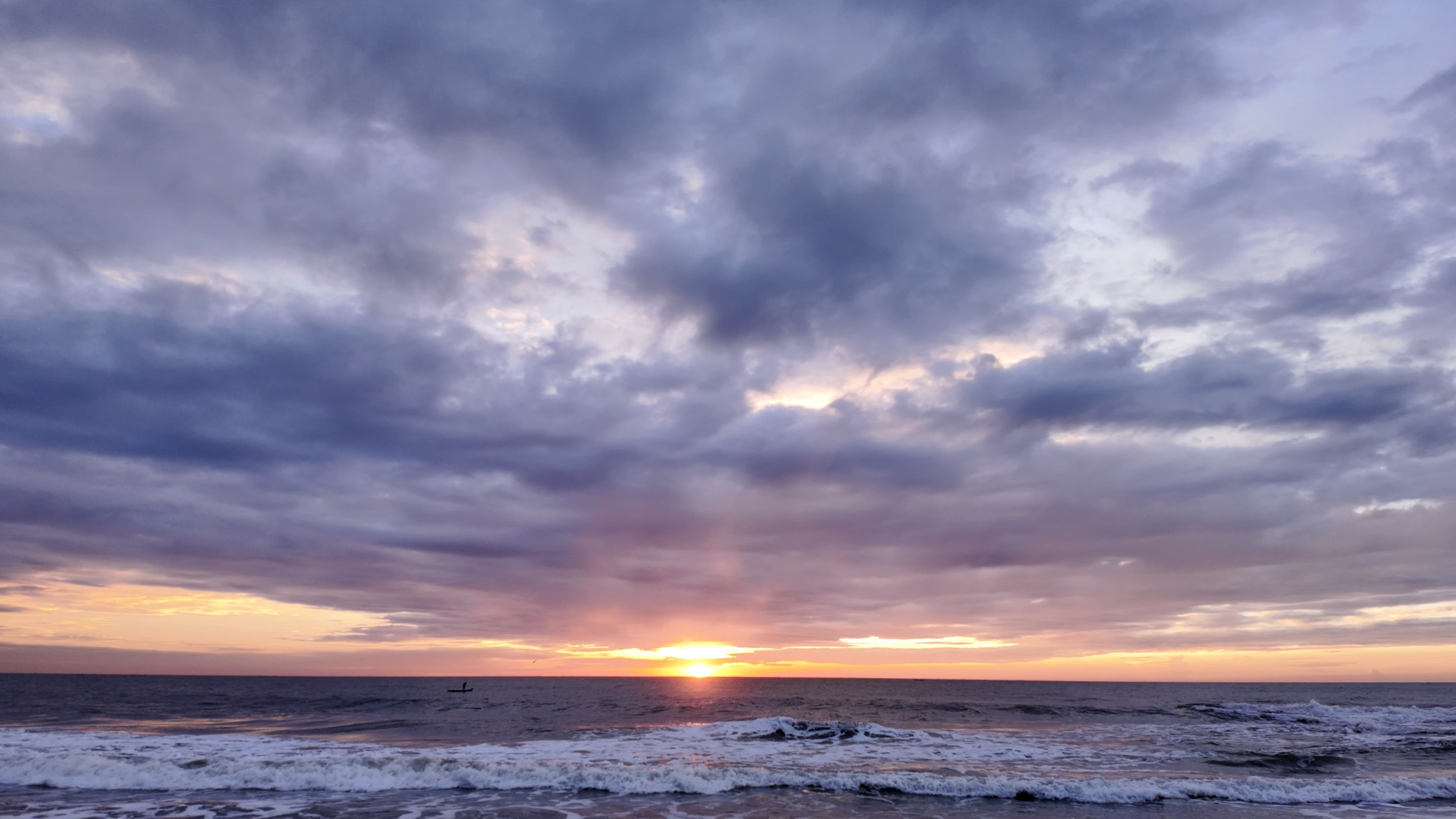 Ungraded Sunrise Wave Stock Footage