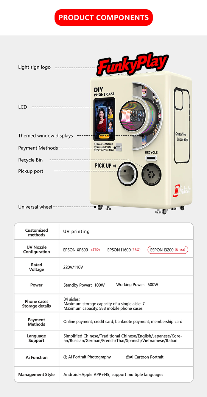FunkyPlay DIY Phone Case Vending Machine