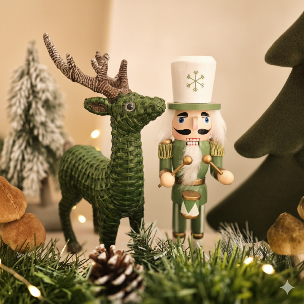 Žalias Kalėdinis spragtukas (1 vnt.)