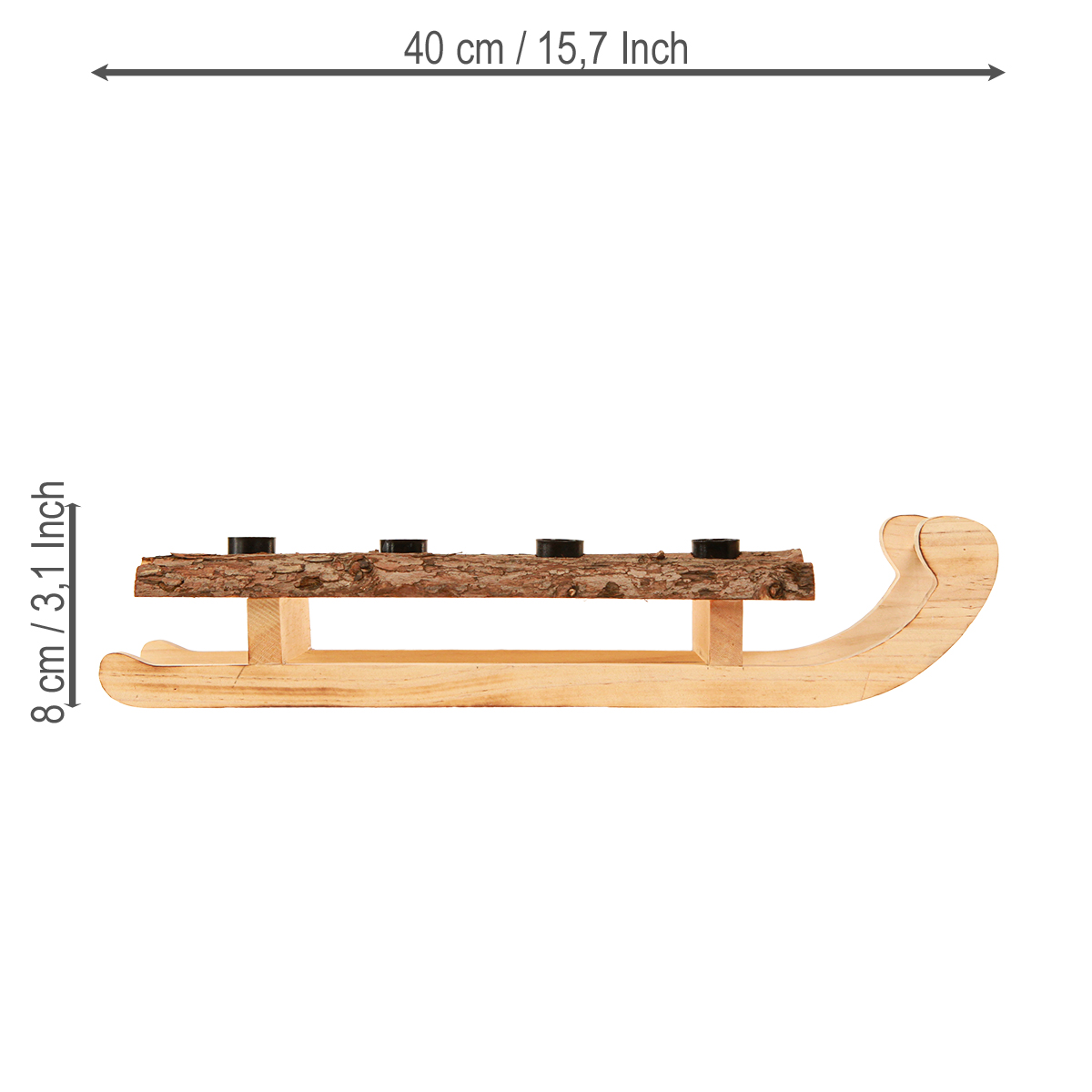 Medinė žvakidė "ŽIEMOS ROGĖS"