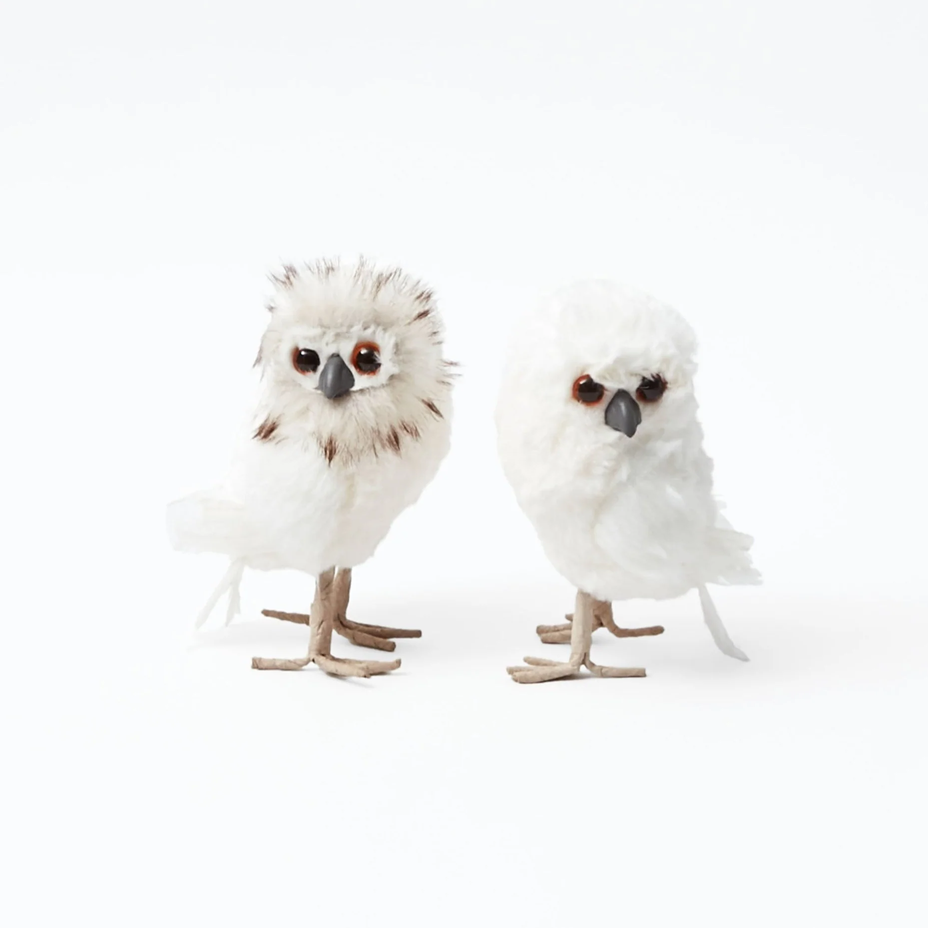 Dekoracija (pora, 2 vnt.) "SNIEGINĖS PELĖDOS II"