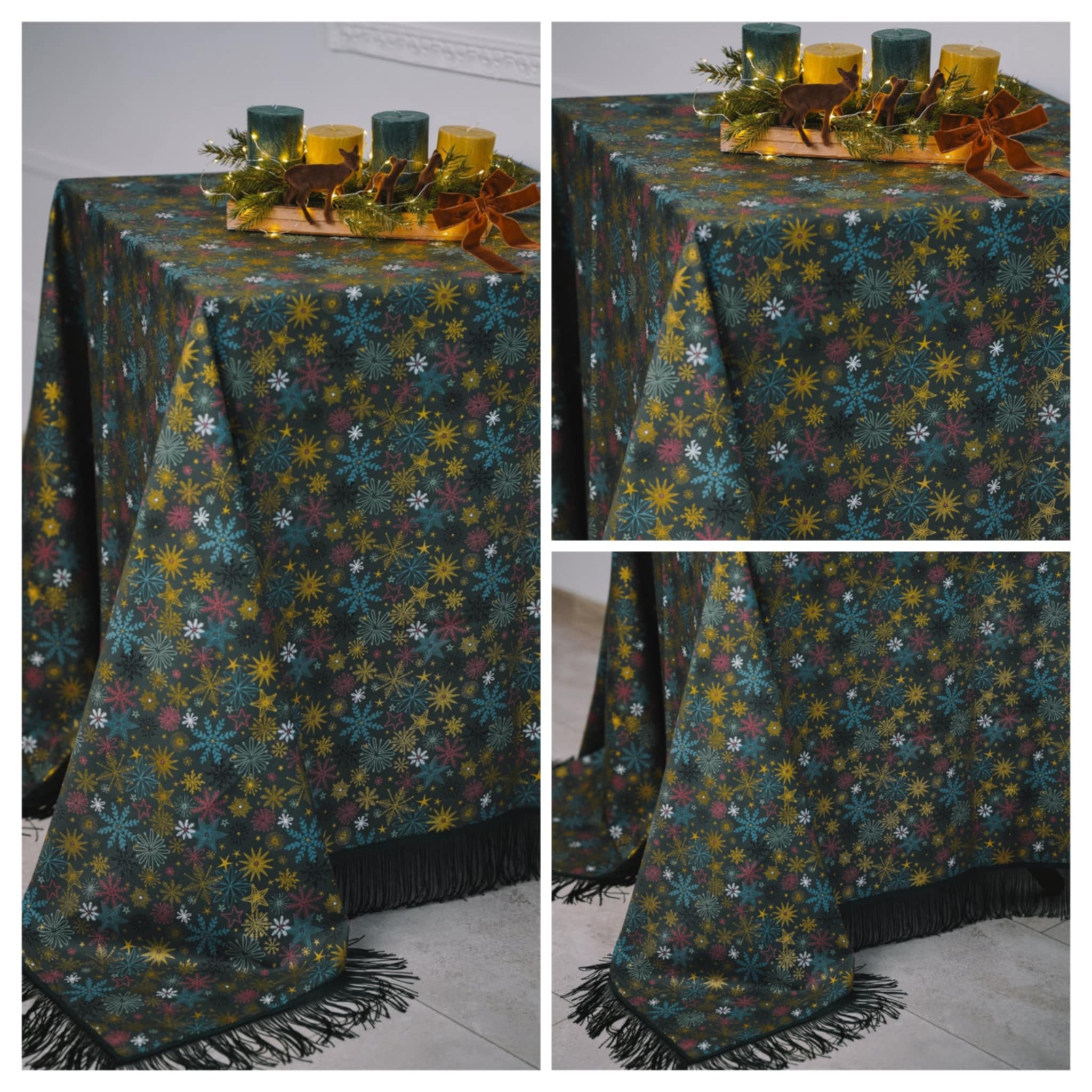 Žalia Kalėdinė staltiesė "KALĖDOS PROVANSE"
