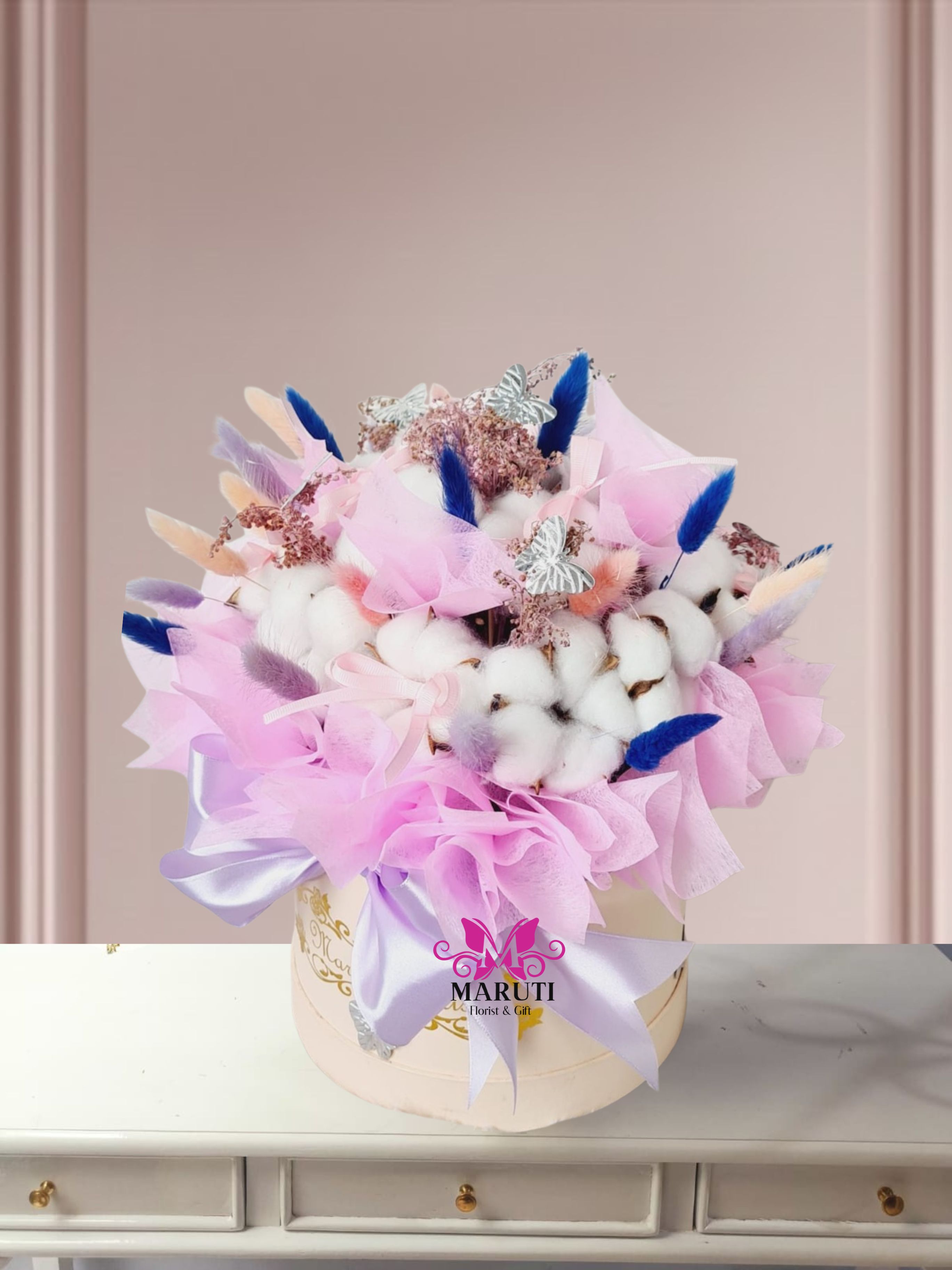 Cotton Flower Pink Bouquet