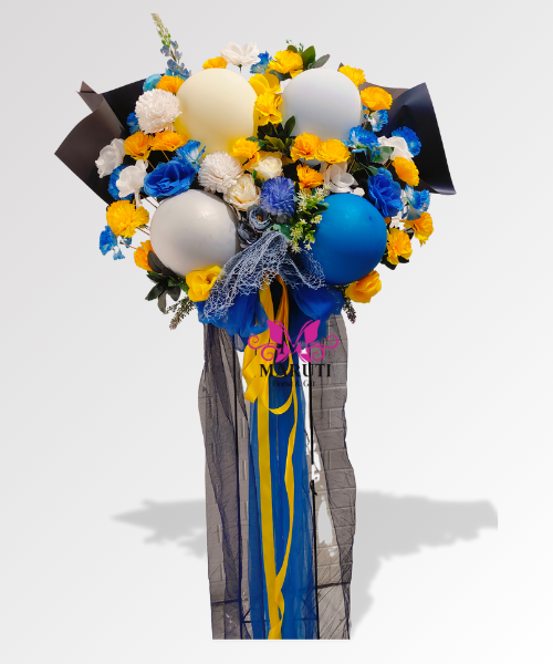 ST01 Flower with Blue Baloon