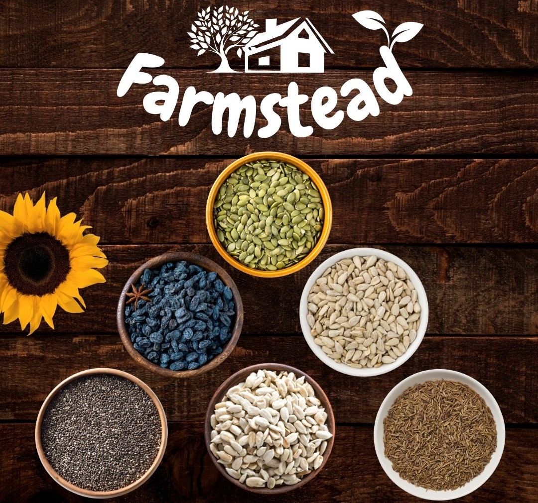 Farmstead Preimum Mixed Seeds (200 g) - Edible Seeds | Healthy | Diet Snacks | 100% Natural - Pumpkin, Watermelon, Sunflower, Flax, Chia, Black Raisin