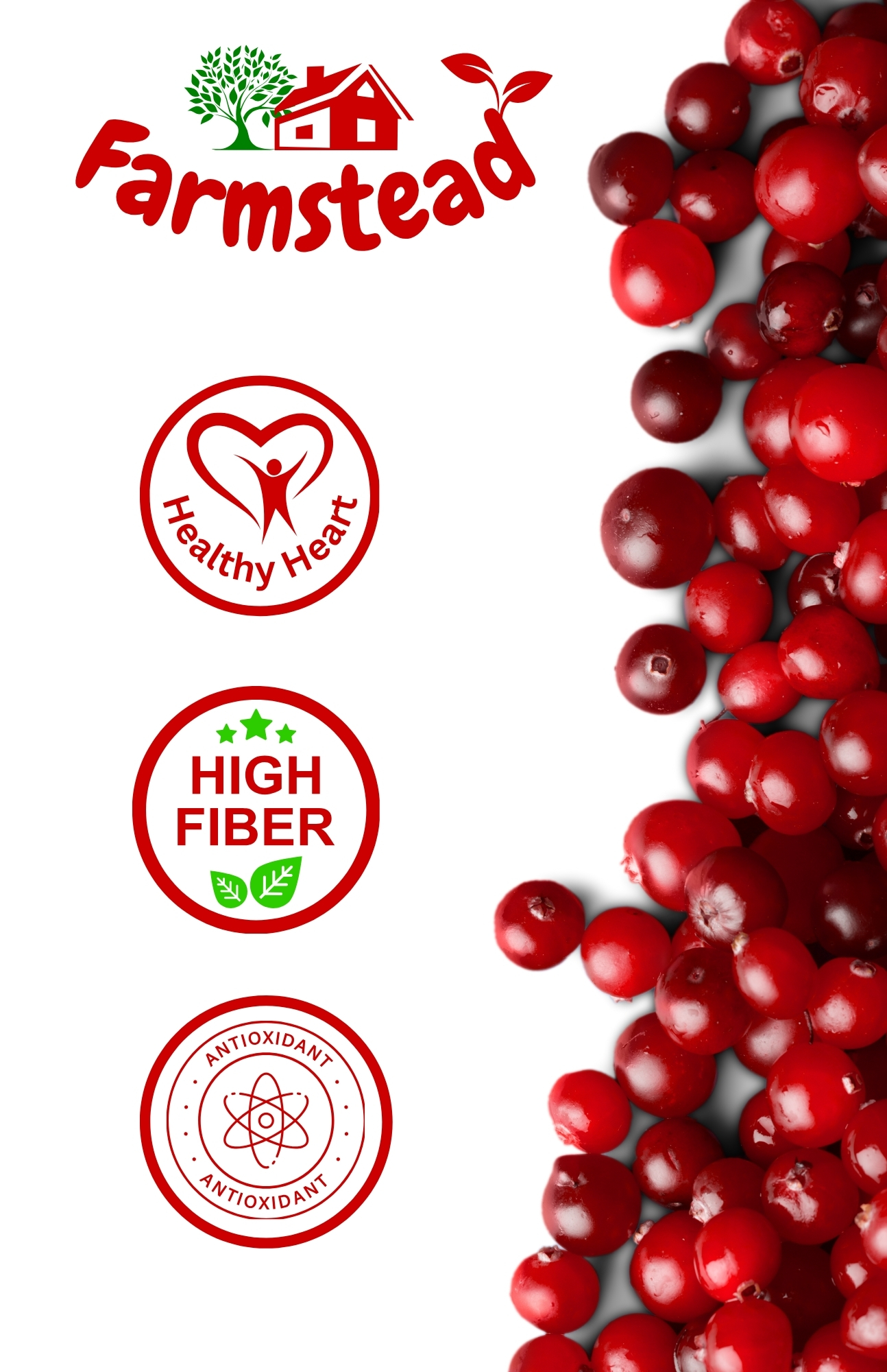 Farmstead Dried Cranberry || 200 Gram (Pack Of 2) || Dried Fruit, Berries, High Nutrient And Antioxidant || No Added Preservatives