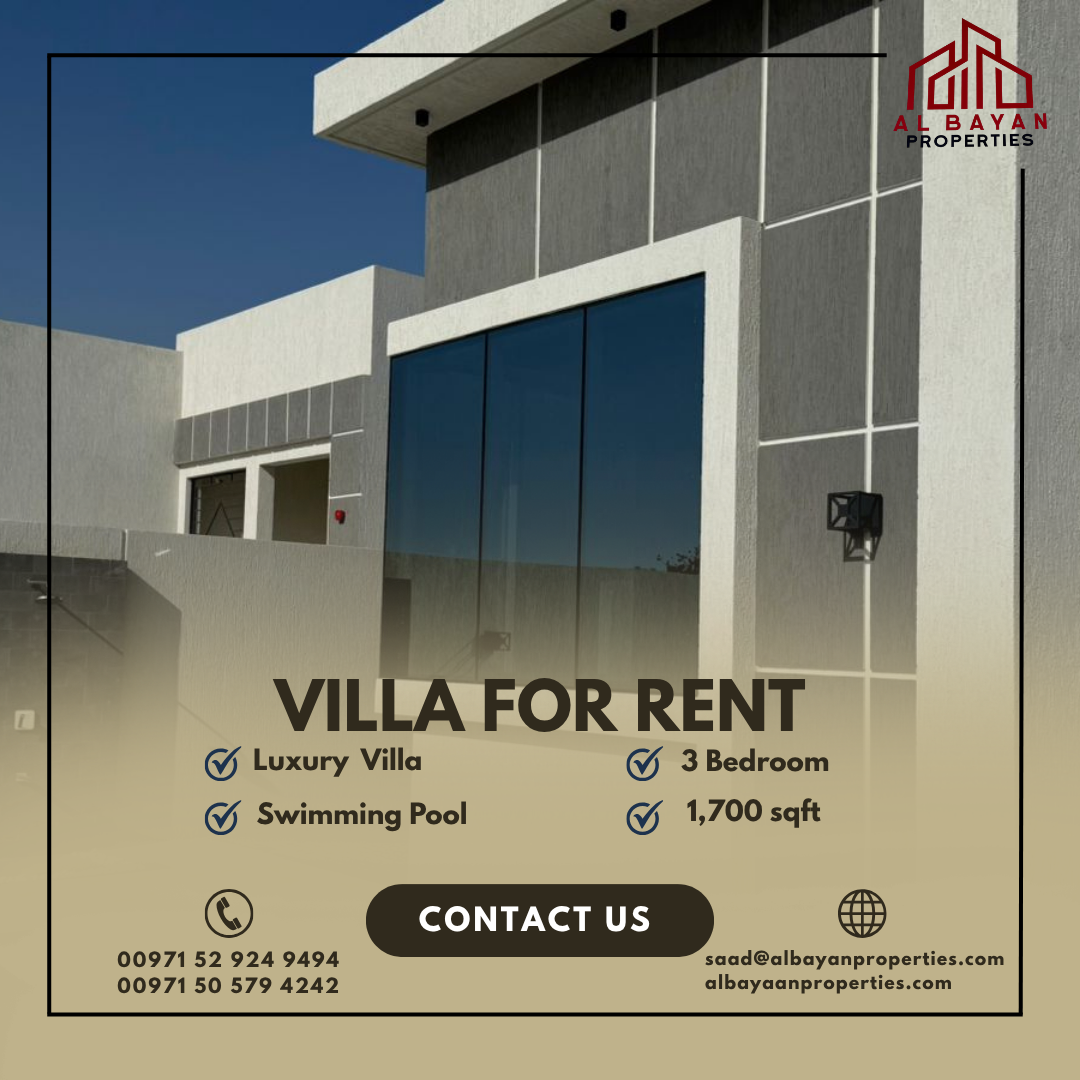 Elegant 3BR Villa with Private Pool | 1700 Sqft | Al Uraibi