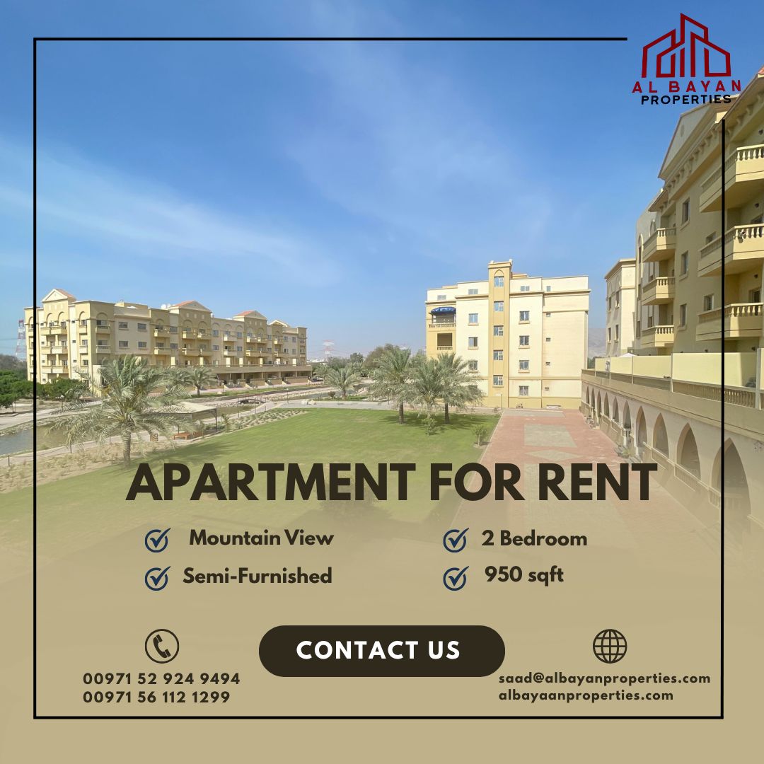 Spacious 2BR Apartment | Semi-Furnished | Mountain View | Yasmin Village