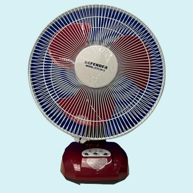 Defender KN-2912 Rechargeable Fan AC/DC with LED Multi-Function 12" Maroon