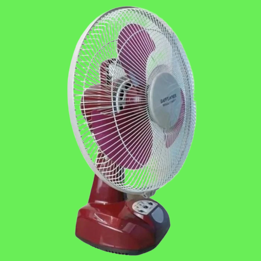 Defender KN-2912 Rechargeable Fan AC/DC with LED Multi-Function 12" Maroon
