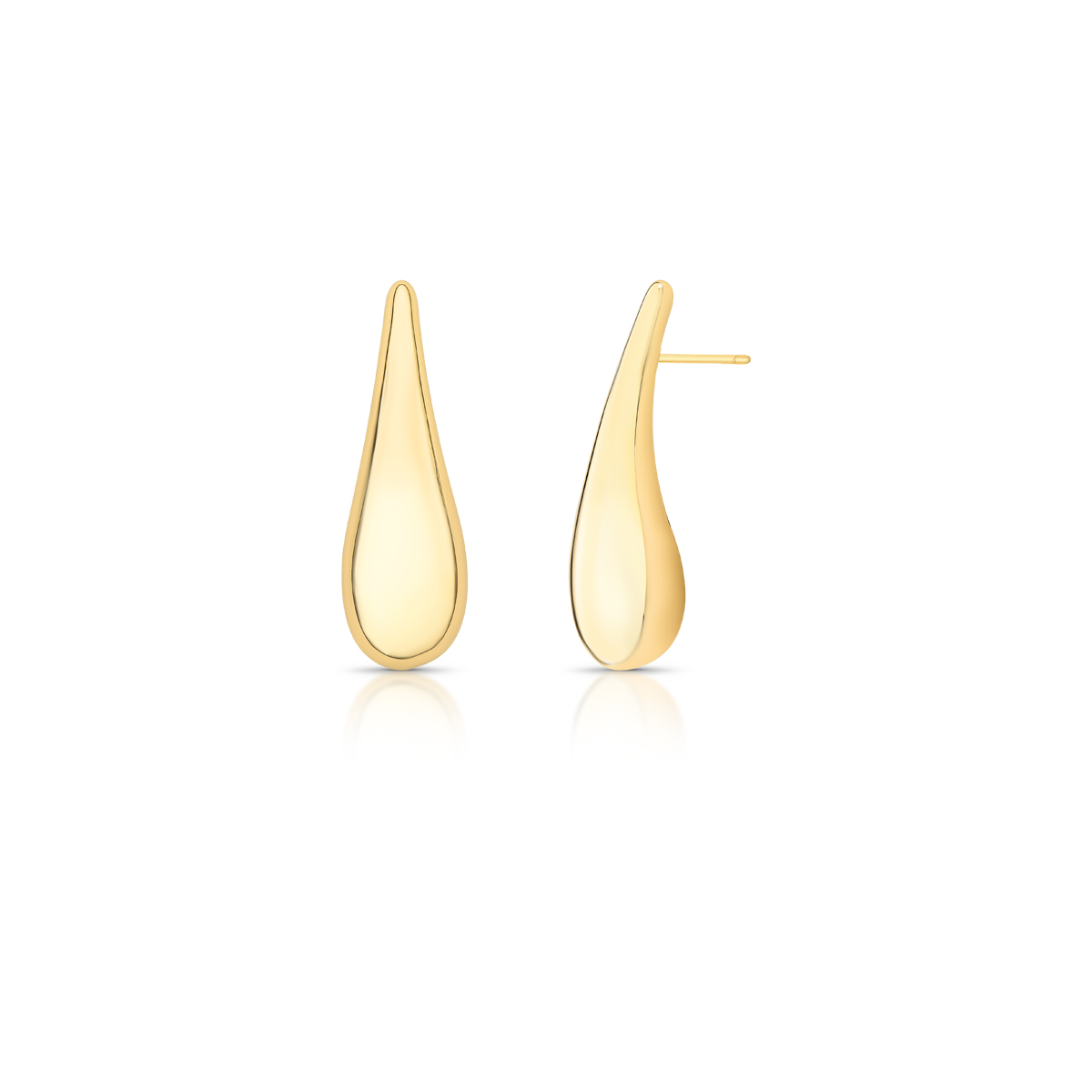 Brincos de ouro em forma de gota