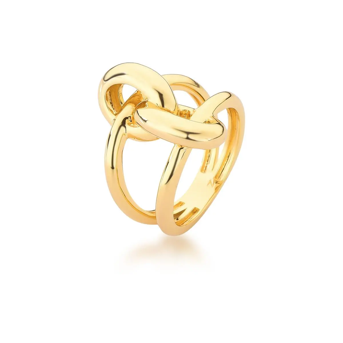 Anel de nó dourado