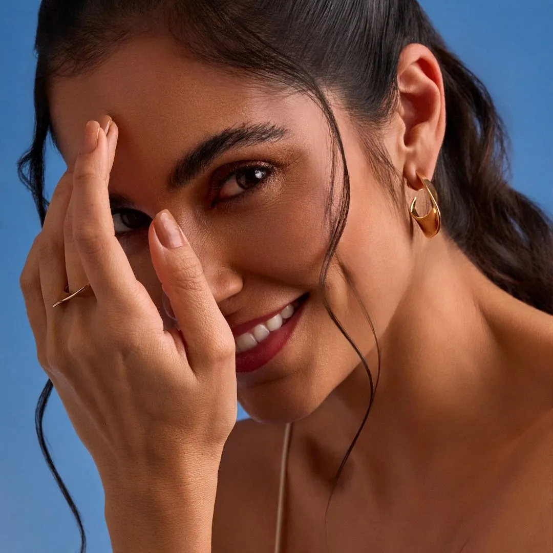 Brincos de Argola orgânica 