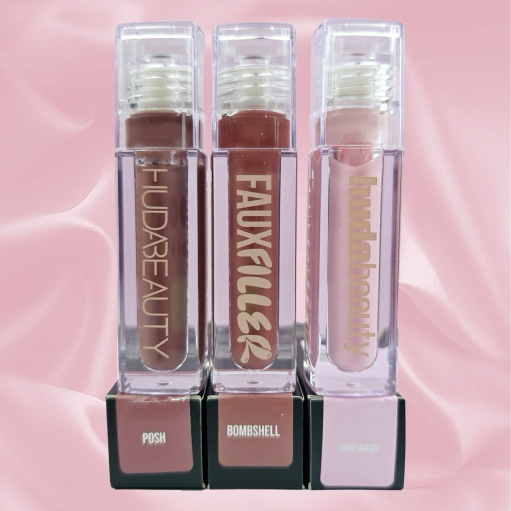 HUDA BEAUTY Faux Filler Shiny Non-Sticky Lip Gloss