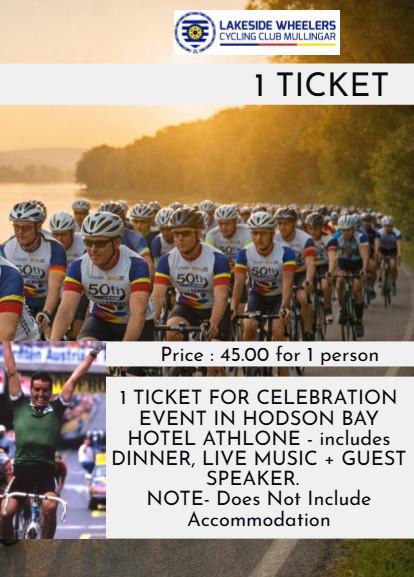 1 X Ticket to 50th Anniversary Dinner with Guest Speaker
