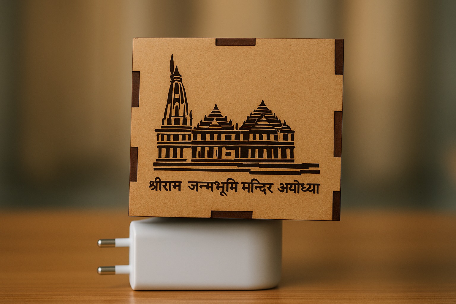 Ayodhya Ram mandir Temple Laser Cut Wooden Kapoor Dani Electric