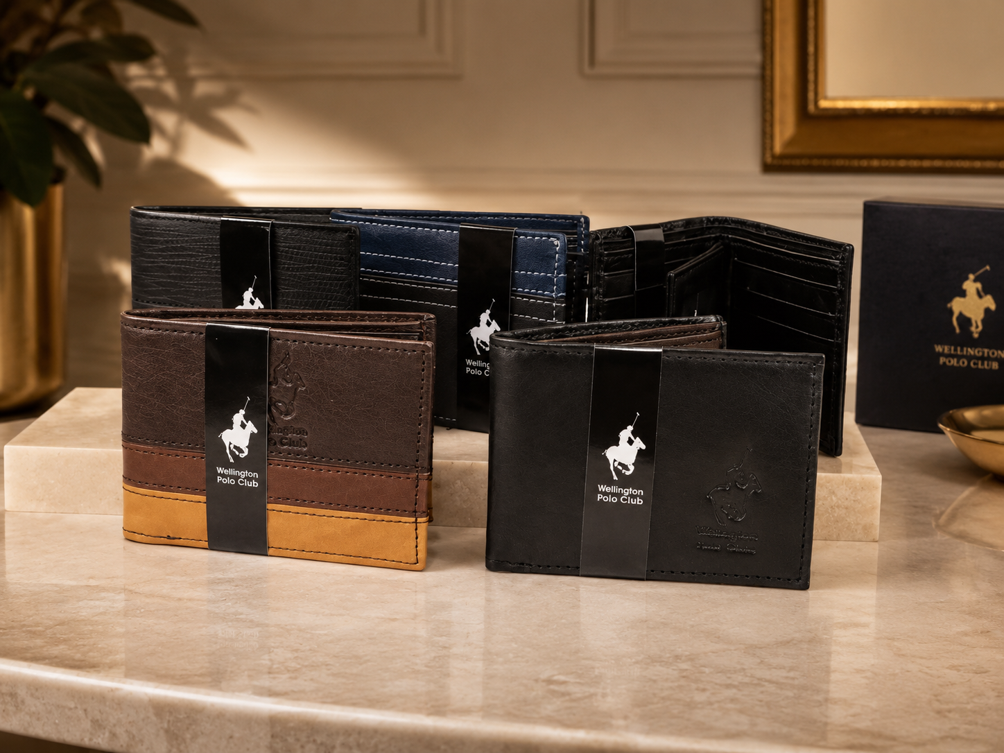 Cartera de Cuero Wellington Polo Club