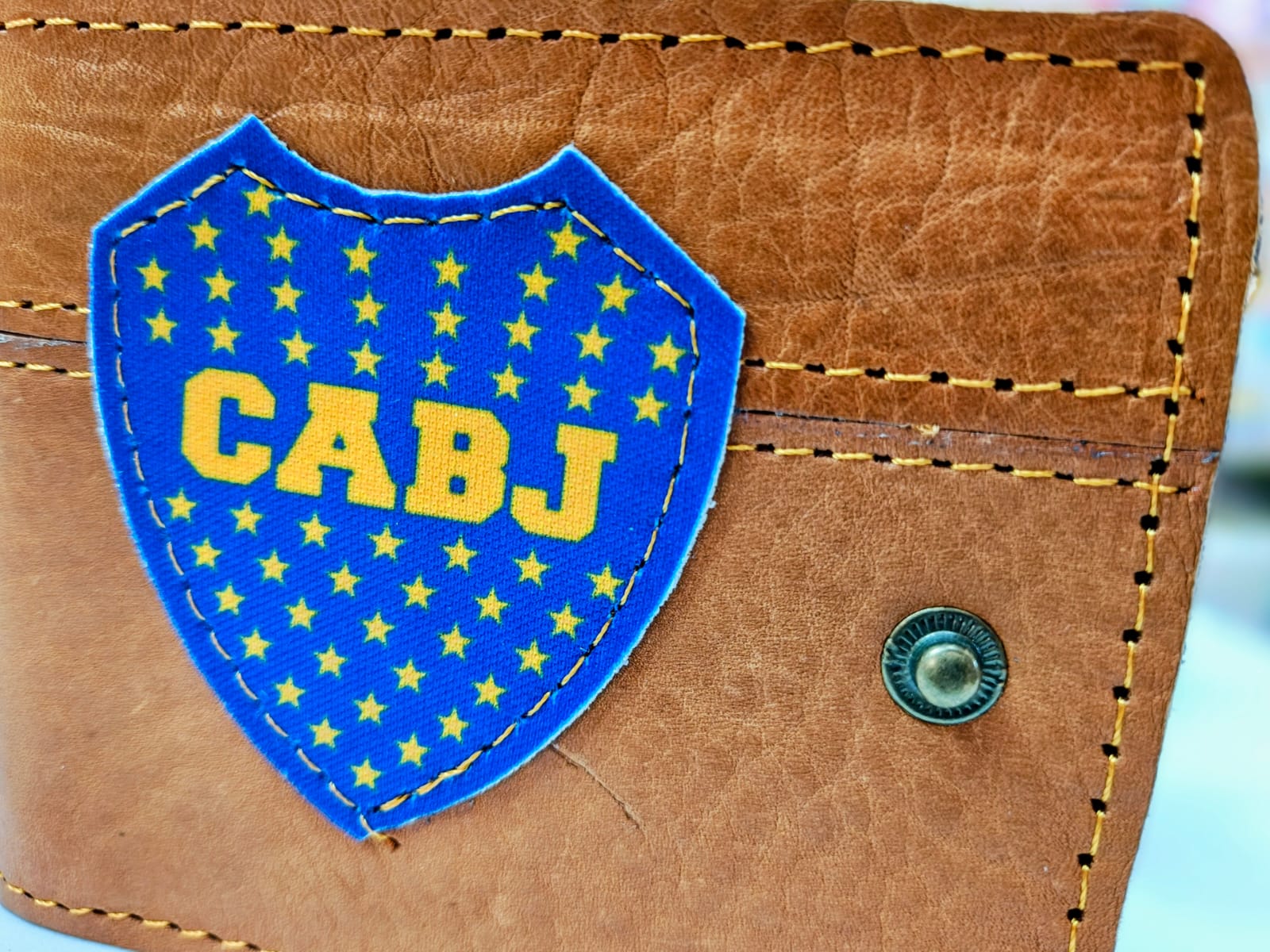 Billetera de cuero Boca Juniors