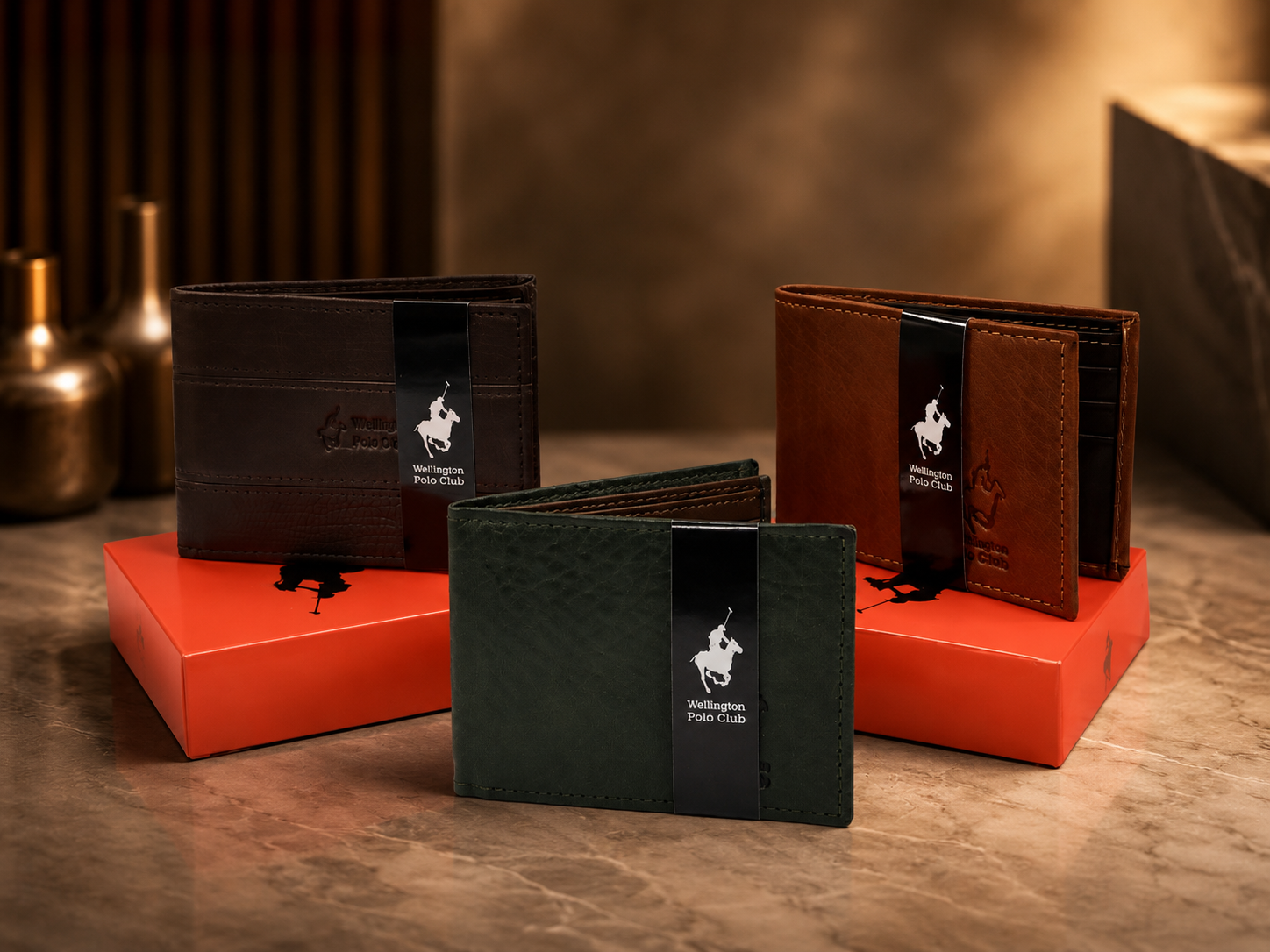 Cartera de cuero Polo Club