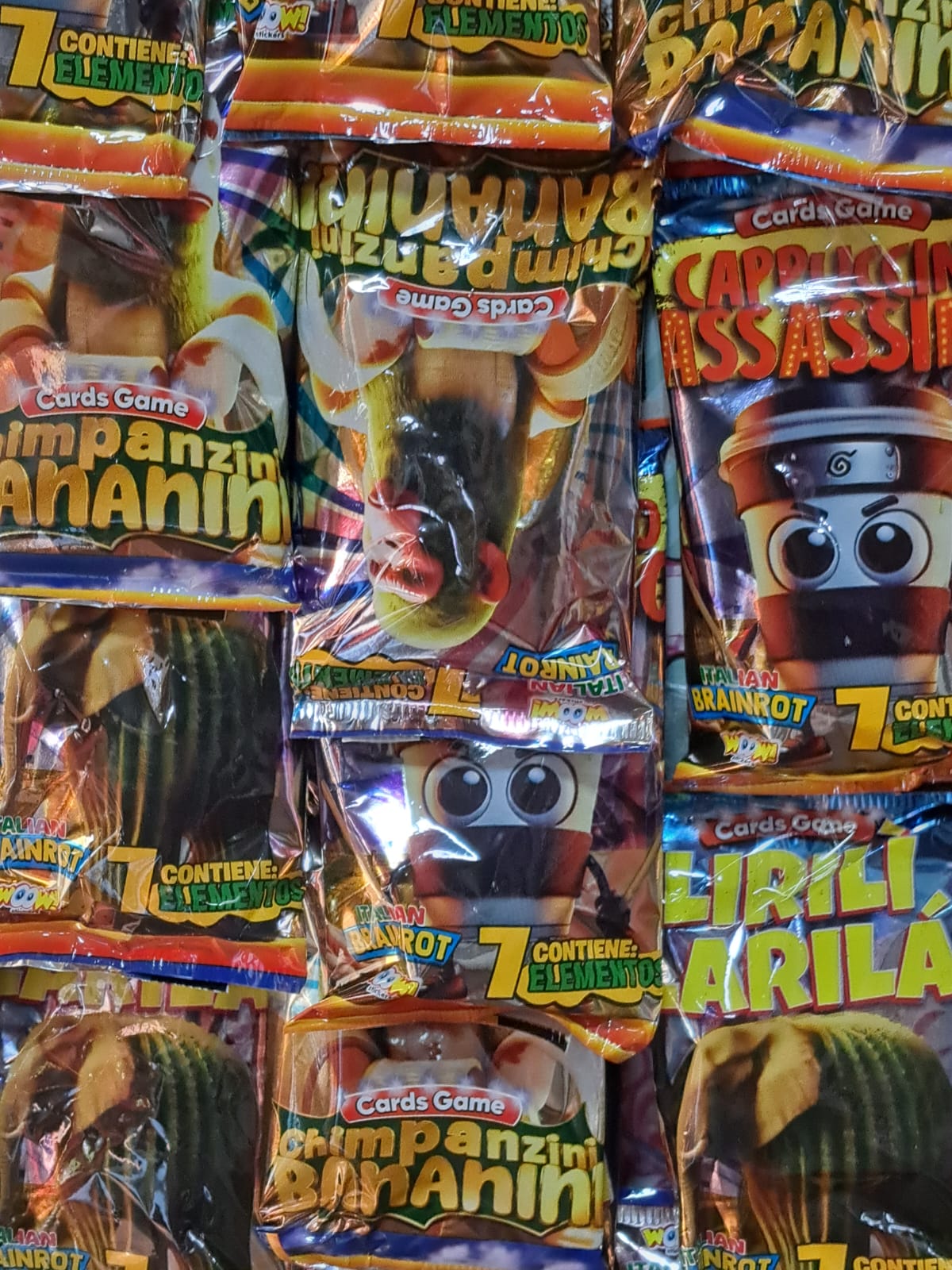 Juego de cartas Brainrot por paquete