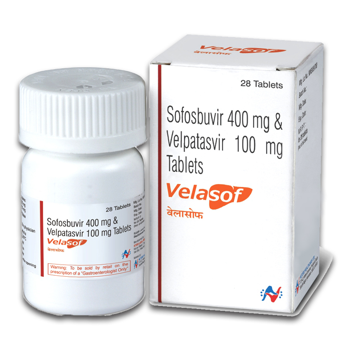 Velasof Sofosbuvir 400 mg & Velpatasvir 100 mg Tablets