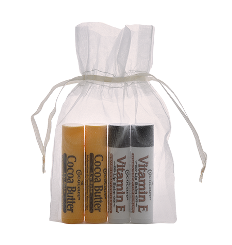 Cococare Cocoa Butter and Vitamin E Lip Balm (Pack of 4)