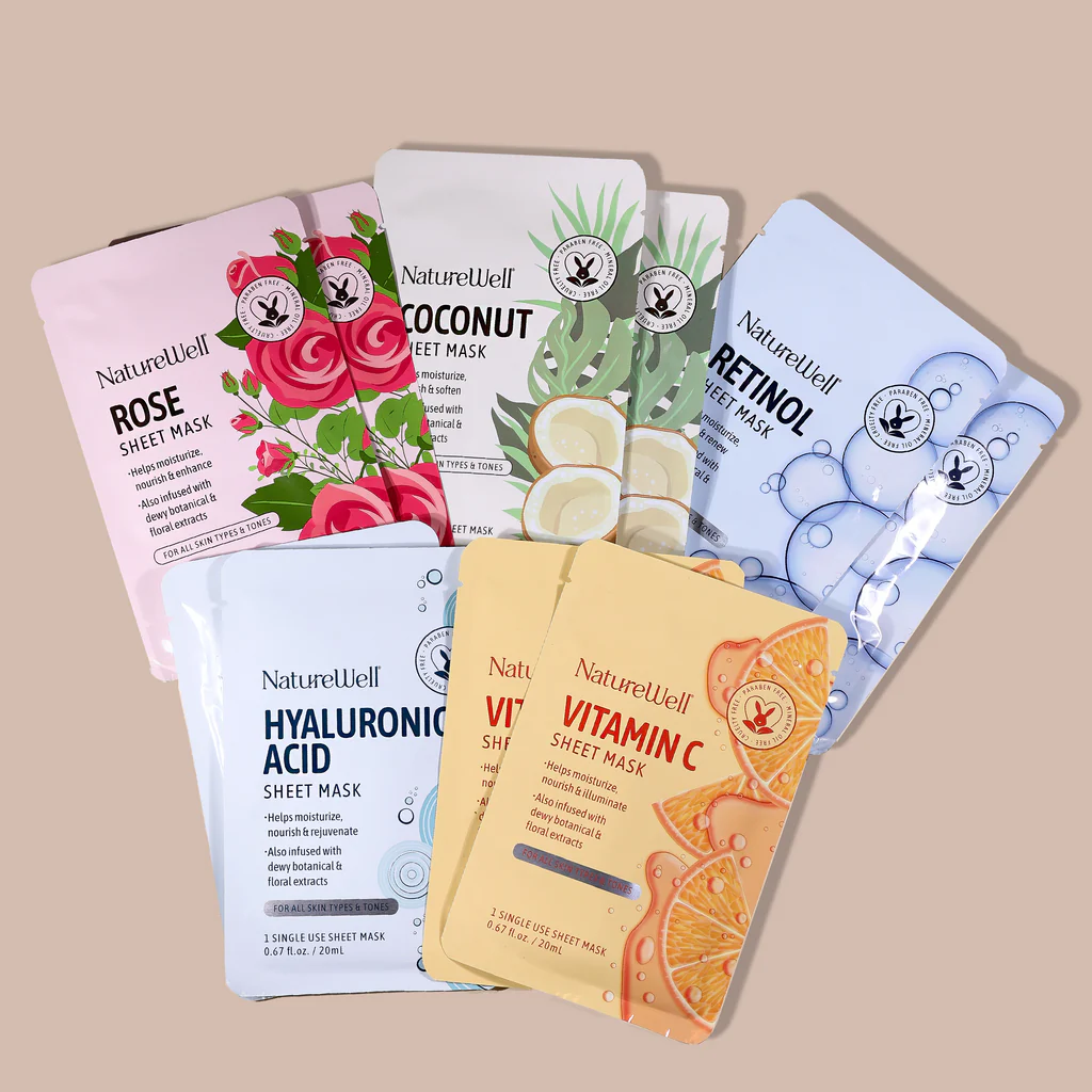 NatureWell Sheet Mask Variety Pack of 10