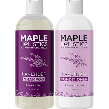 Maple Holistics Shampoo and Conditioner Set - Lavender | 473 ml (Pack of 2)