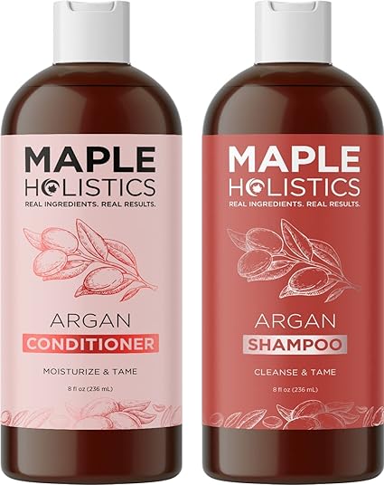 Maple Holistics Shampoo and Conditioner Set - Argan | 236 ml (Pack of 2)