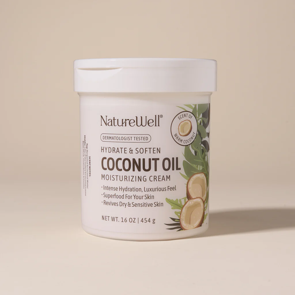 NatureWell Extra Virgin Coconut Oil Light Moisturizing Cream | 16 Oz
