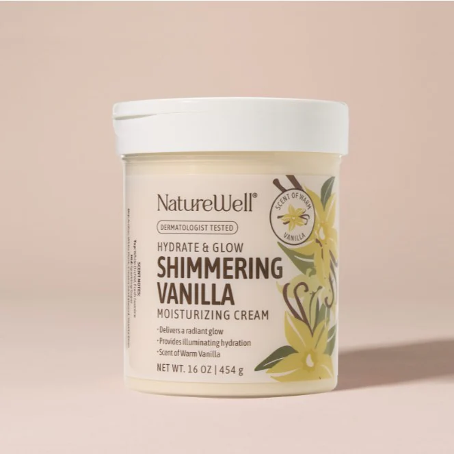 NatureWell Smooth & Soften Shimmer Vanilla Moisture Cream | 16 Oz