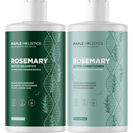 Maple Holistics Biotin Shampoo & Conditioner Set - Rosemary | 236 ml (Pack of 2)