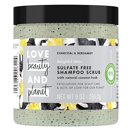 Love Beauty and Planet Delightful Detox Charcoal Shampoo Scrub | 9oz