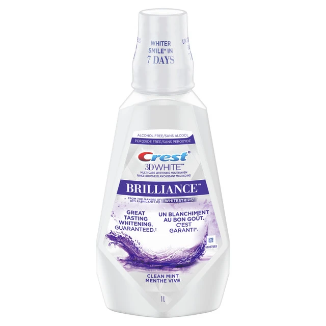 Crest 3DWhite Brilliance Mouthwash | Clean Mint | 1L
