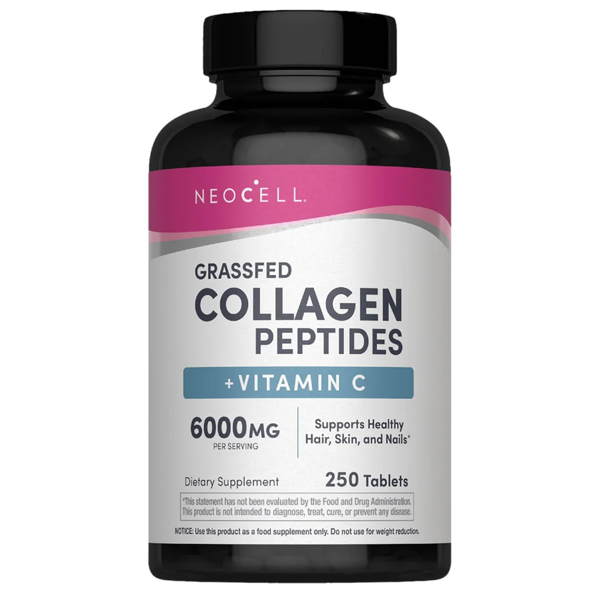 Grassfed Collagen Peptides + C, 6000 mg (per serving) | 250 Caplets