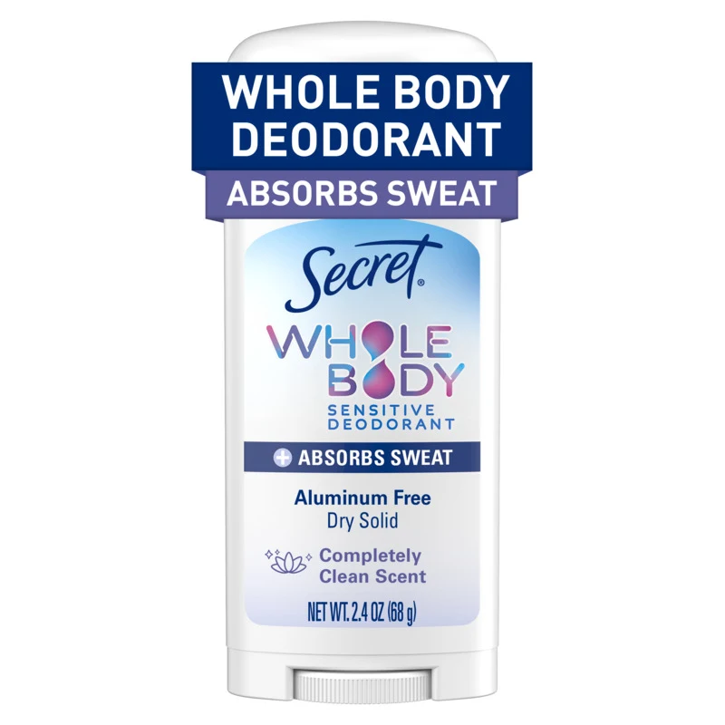 Secret Aluminum Free Whole Body Deodorant Dry Feel Stick | 2.4 Oz