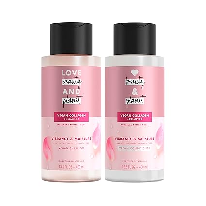 Love Beauty and Planet Shampoo and Conditioner, Murumuru Butter & Rose | 400 ml
