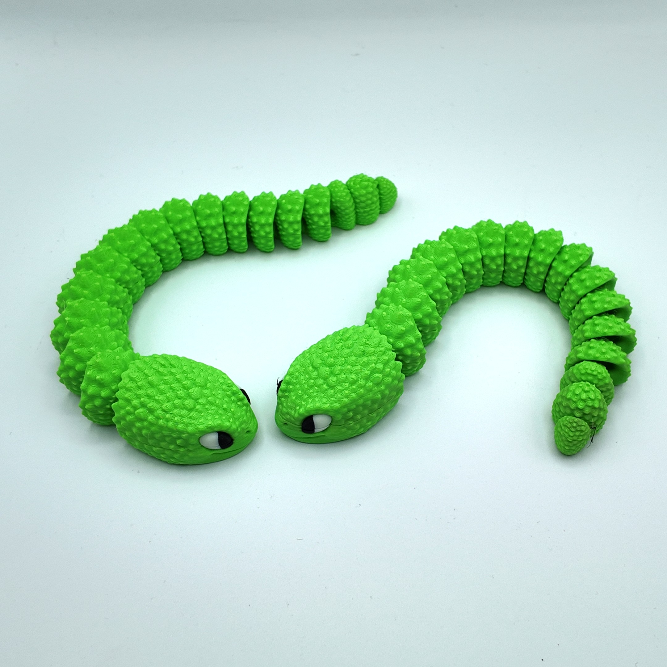 Snake Fidget Toy with Big Eyes | Cute Flexible Snake Desk Pet | Textured Sensory Snake Figurine | Tactile Cheeky Snake Gift for Kids & Adults