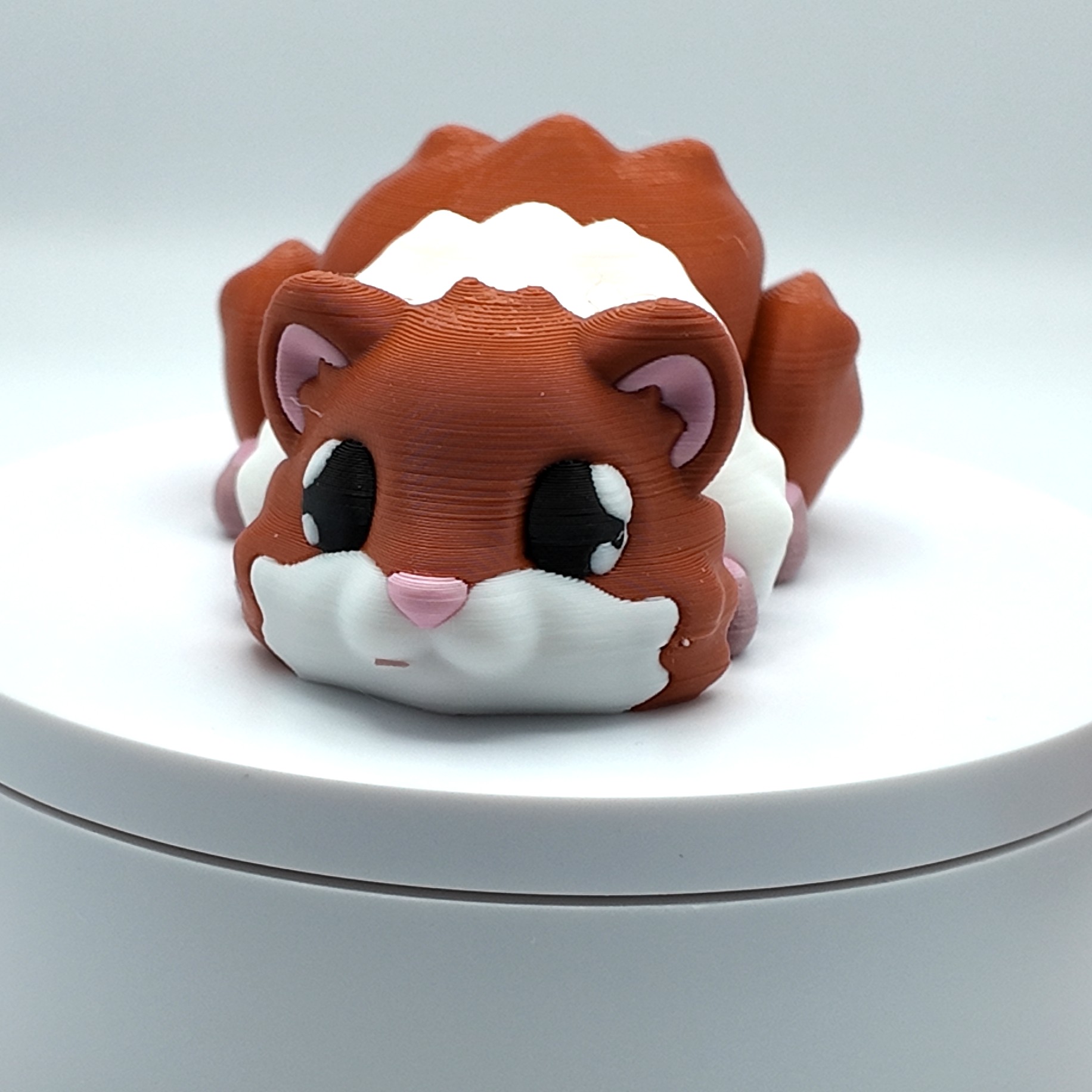 Articulated Hamster Toy – 3D Printed Flexible Desk Pet, Cute Hamster Fidget Toy, Articulated Animal Keyring Option, Backpack Bag Charm, 10cm Hamster Figurine