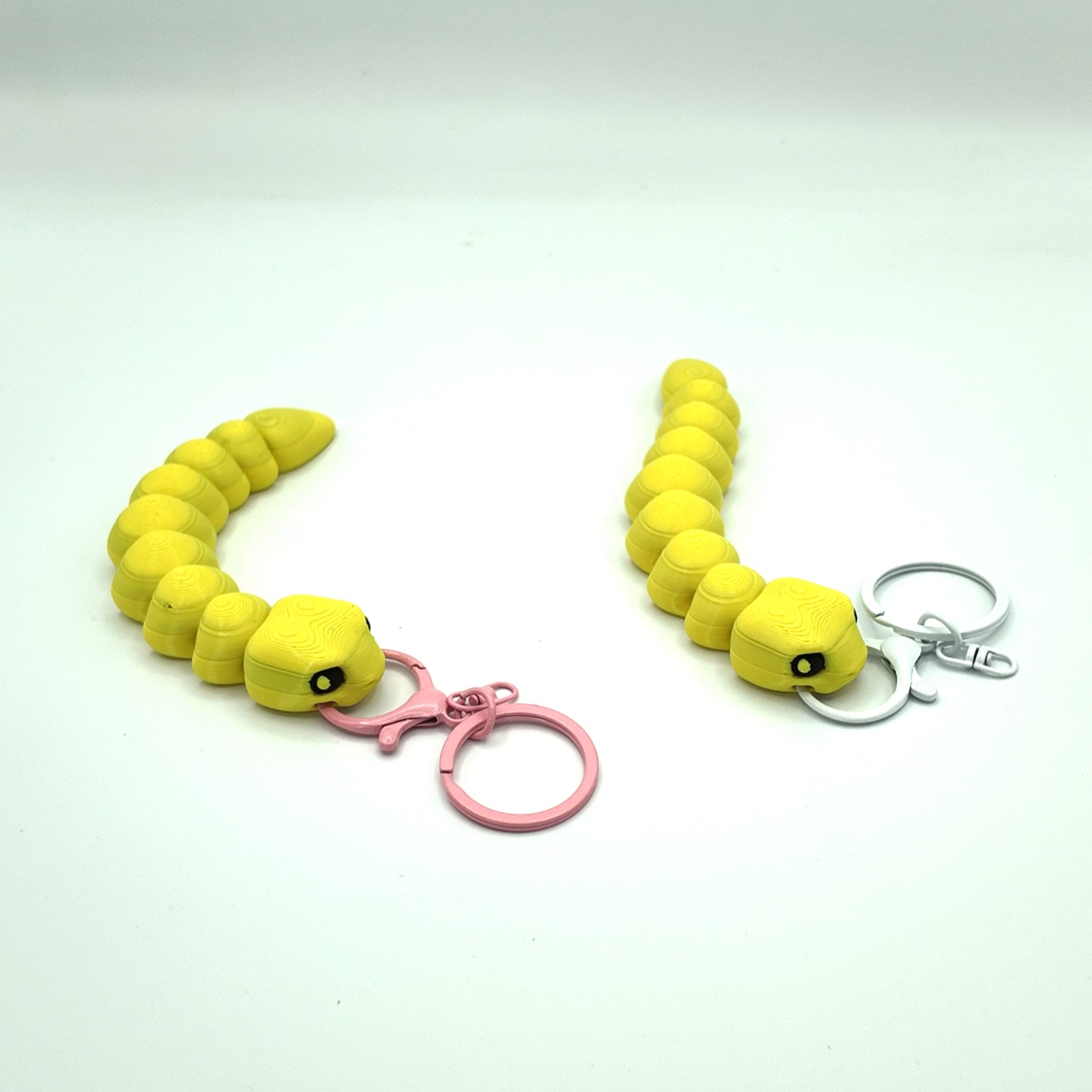 Articulated Snake Toy – 3D Printed Flexible Snake Desk Pet, Fidget Snake Figurine, Articulated Animal Keyring Option, Snake Lover Gift, Bag Charm 13cm