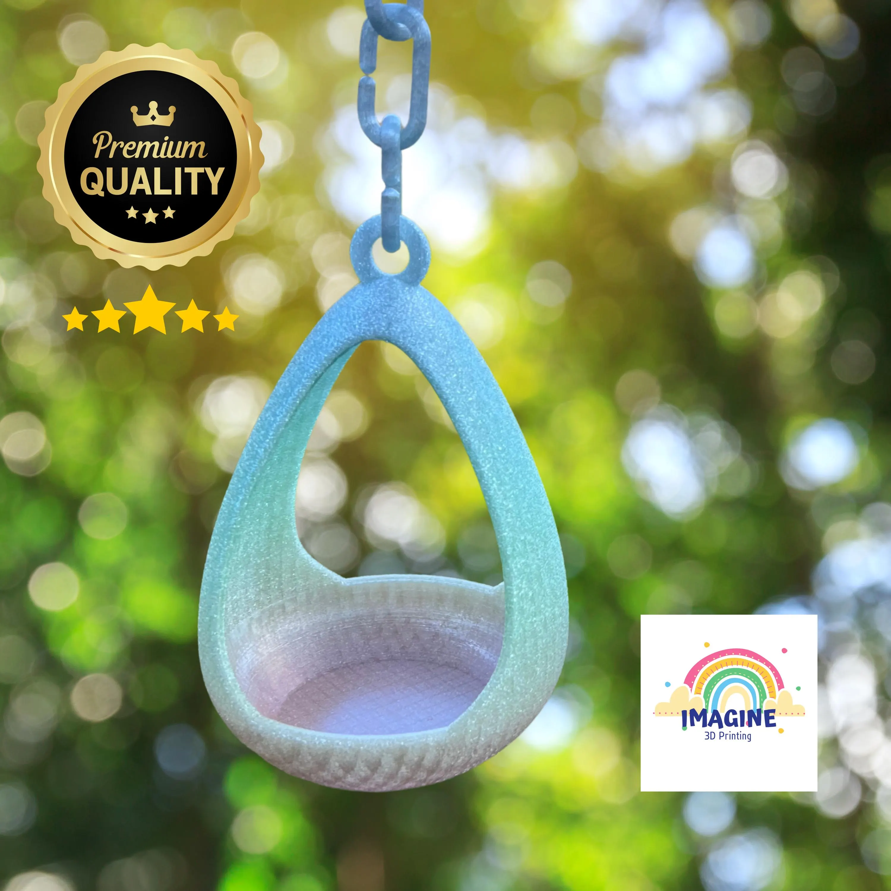 Quality unique Bird Feeder, Waterproof custom PETG outdoor bird table, Garden decor feeding station, hanging ornamental seed tray