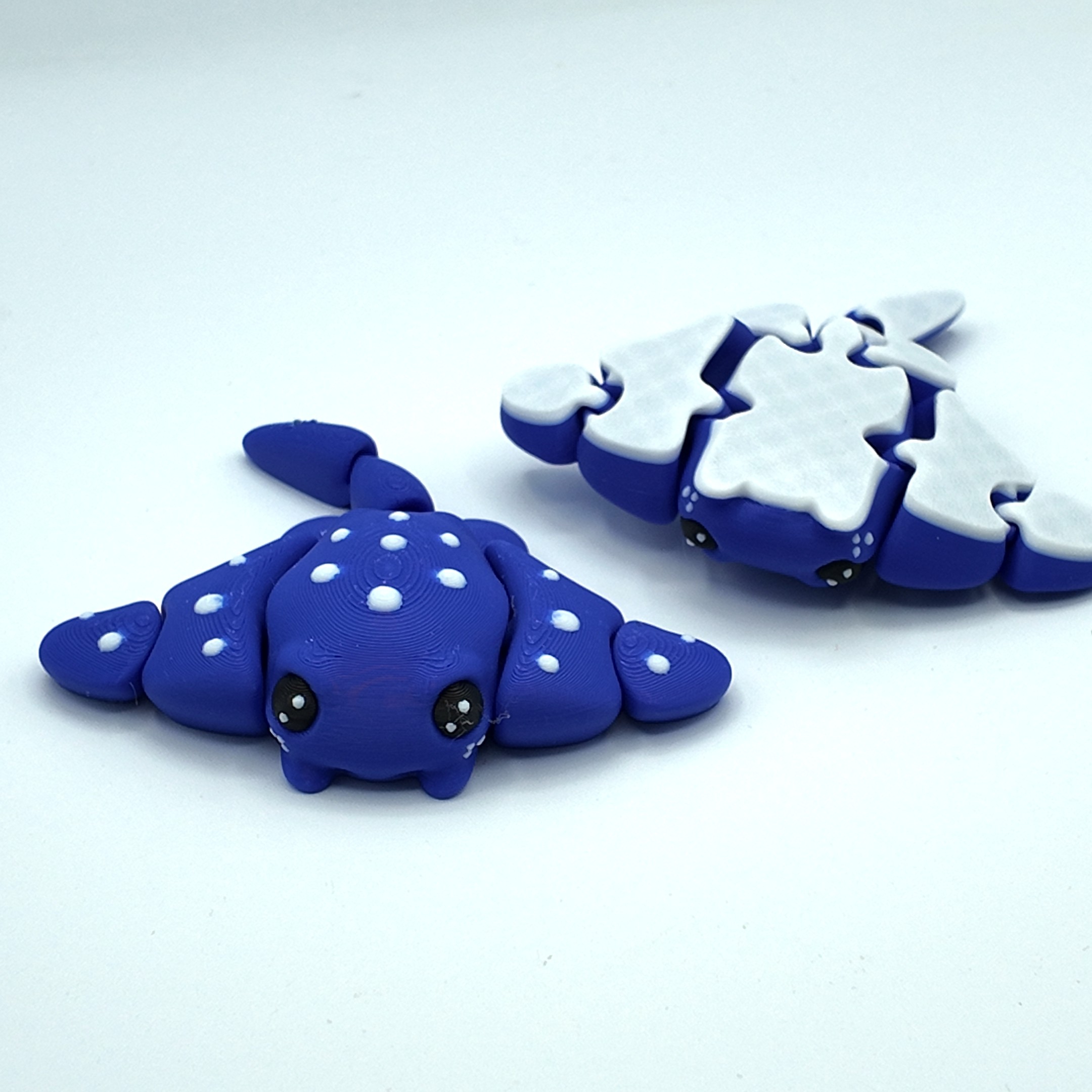  Articulated Stingray Flexi Toy – Cute Fidget Toy | 3D Printed Sensory Desk Pet | Chunky Tactile Toy | Stingray Gift for Kids & Adults | Multiple Colours