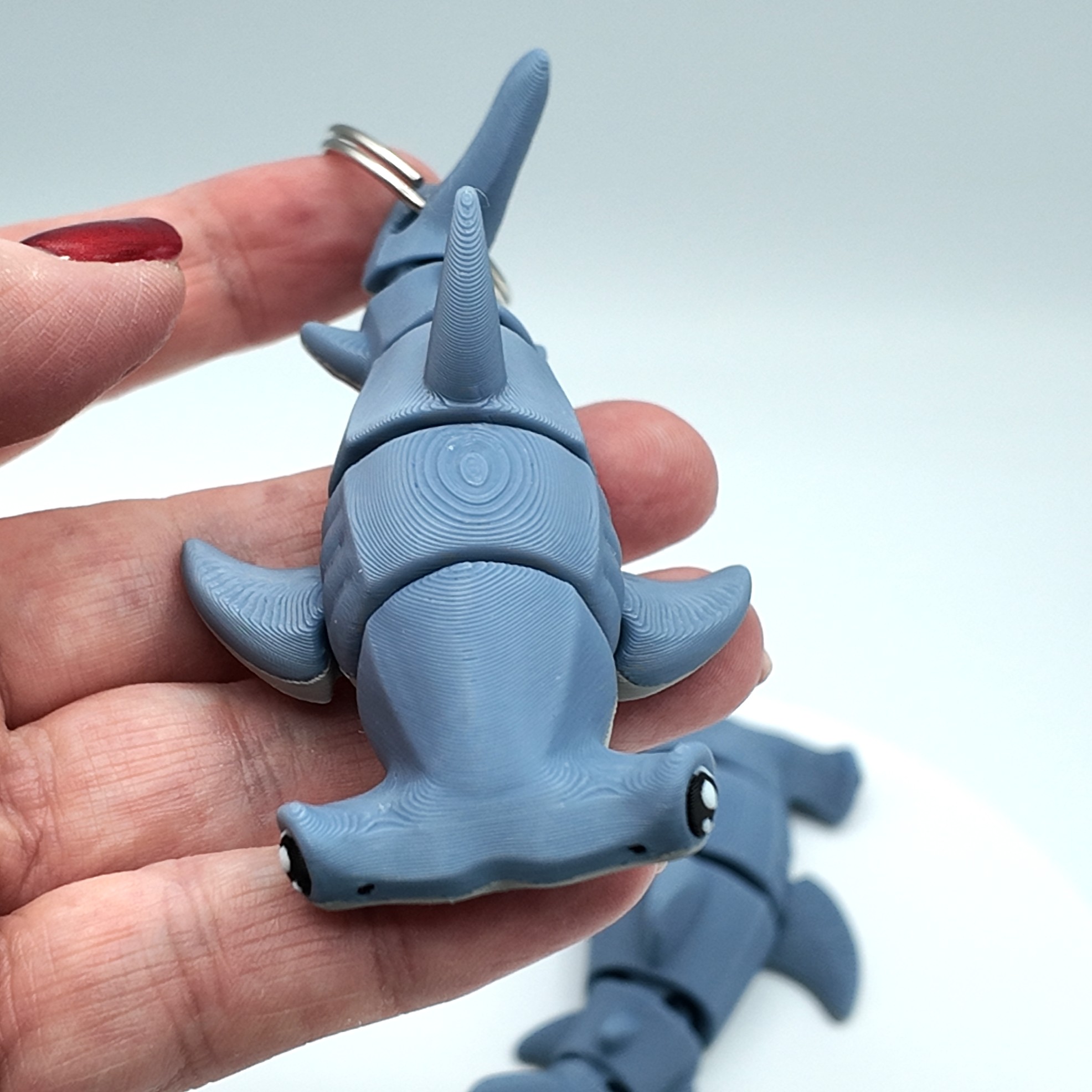 Hammerhead Shark Fidget Toy keyring – Hammerhead Shark – Articulated Desk Toy – Keychain Option – Sensory Gift for Shark Lovers