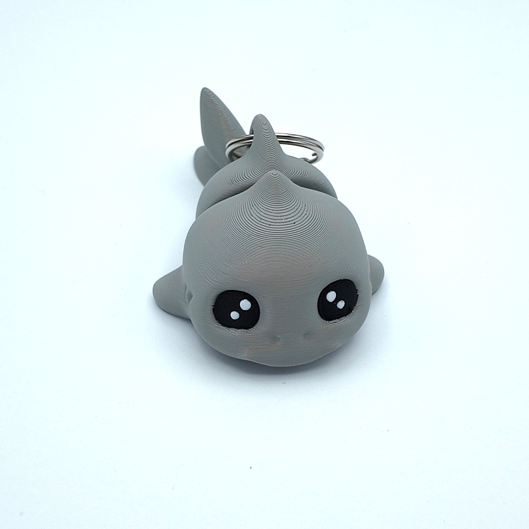 Cute Baby Shark Keyring – Articulated & Flexible Fidget Toy Bag Tag for Kids & Adults | 3D Printed Shark Keychain | Sensory Gift | Ocean Animal Accessory