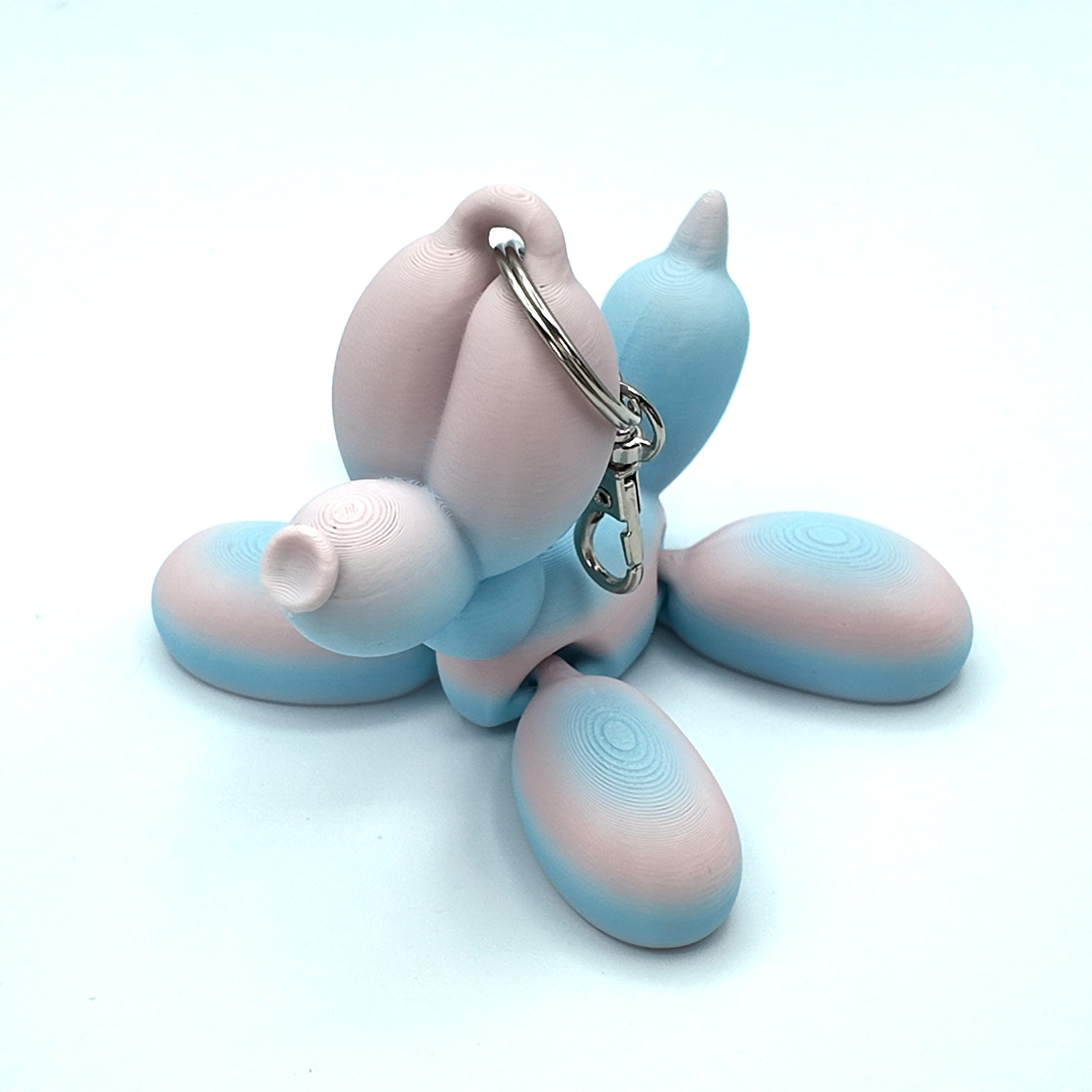Balloon Dog Keyring – Cute 3D Printed Balloon Animal Bag Tag – Eco-Friendly PLA – Fun Gift for Dog Lovers, Party Favour, or Stocking Filler